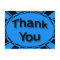 Thank You bright turquoise blue black