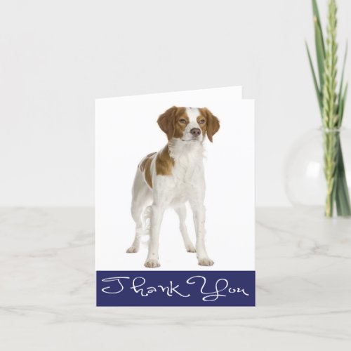 Thank You Brittany Spaniel Puppy Dog Card
