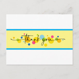 Thank You Bubbles Postcard