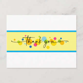 Thank You Bubbles  Postcard