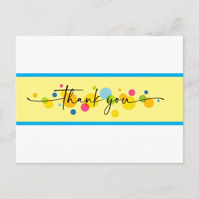 Thank You Bubbles  Postcard (Front)