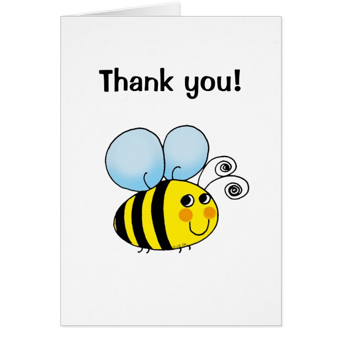 Thank you (bumble bee) greeting card