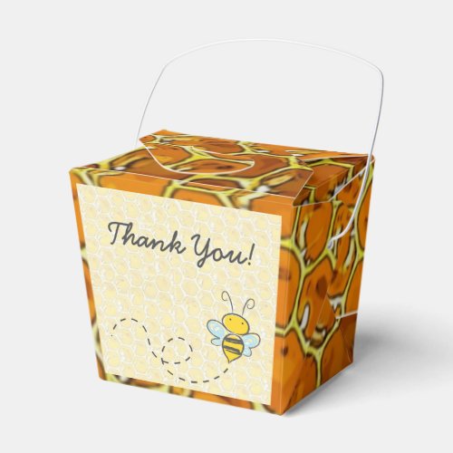 Thank You Bumble Bee Honeycomb Candy Favor Box