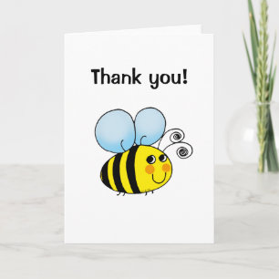 Thank you! (bumble bee) letterpress thank you card