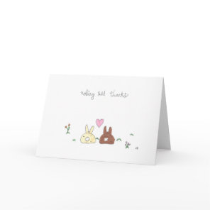 Thank You - Bunny Nothing Butt Thanks Card