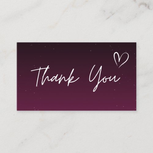 Thank You Burgundy Night Sky Cosmic Celestial Star Business Card