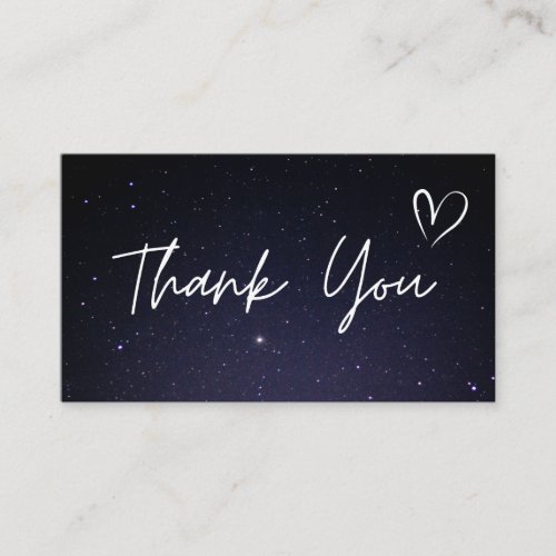 Thank You Burgundy Night Sky Cosmic Galaxy Trendy Business Card