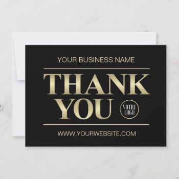 Thank You Business Black & Gold | Logo by MonogrammedShop at Zazzle