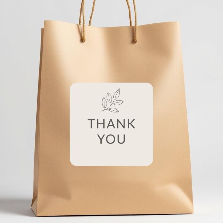 Thank You Business Blush Pink Botanical Label