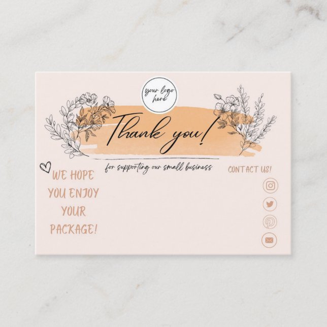 Thank You Business Card (Front)