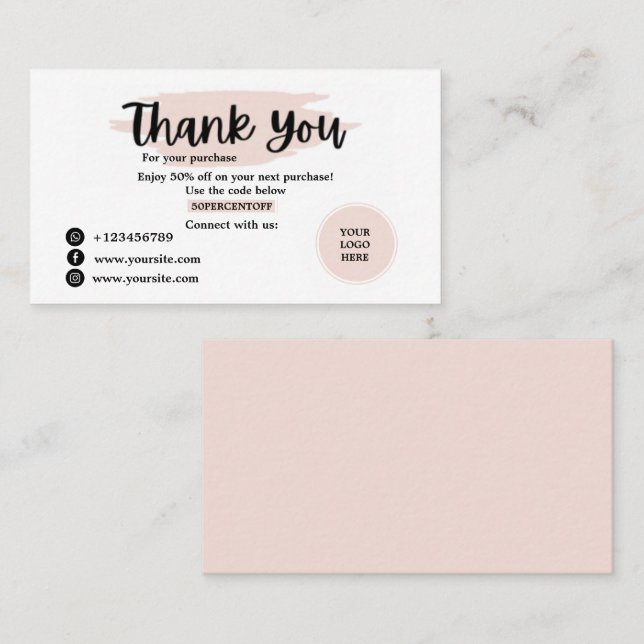 Thank You Business Card (Front/Back)