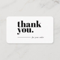 Thank You Business Card Plain Simple Gratitude