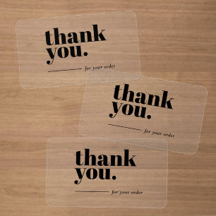 Thank You Business Card Plain Simple Gratitude Clear Business Cards