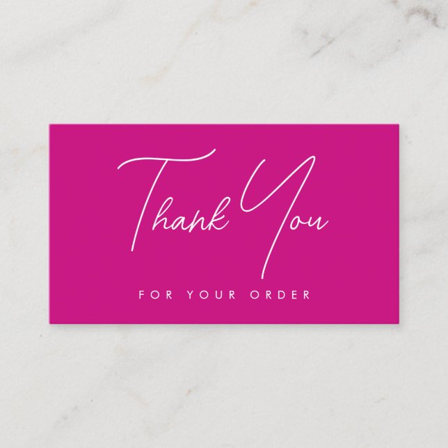 Thank You Business Cards Elegant Modern Trendy (Front)