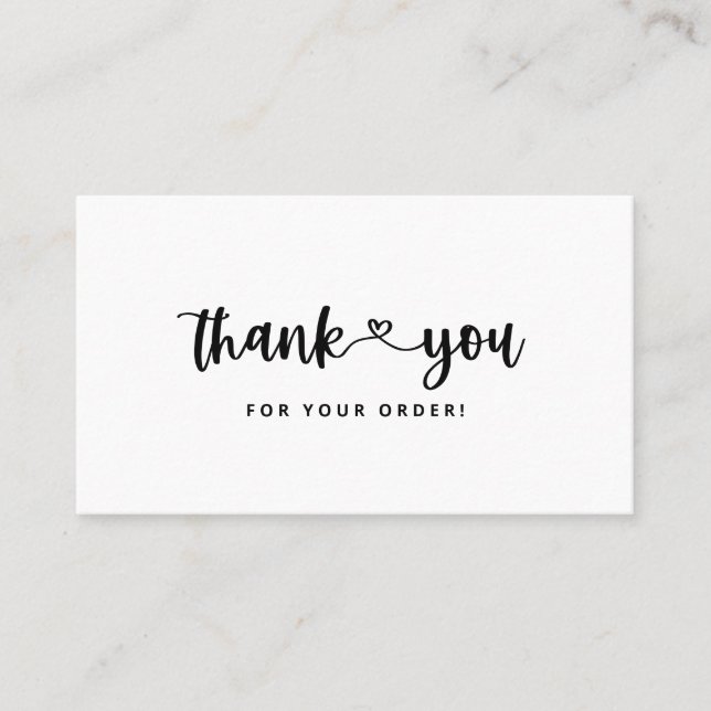 Thank You Business Cards Thank You Insert Cards (Front)