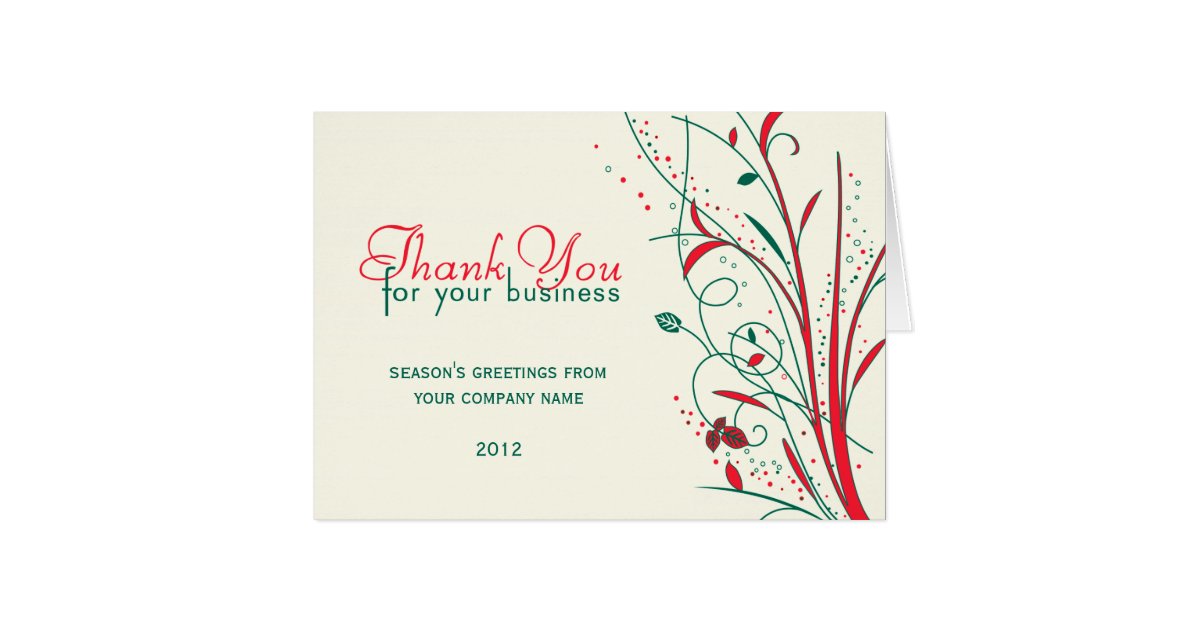 Thank You Business Christmas Card | Zazzle.com