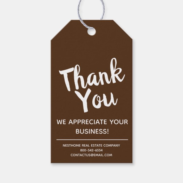 Thank You Business Client Gift Tag (Front)