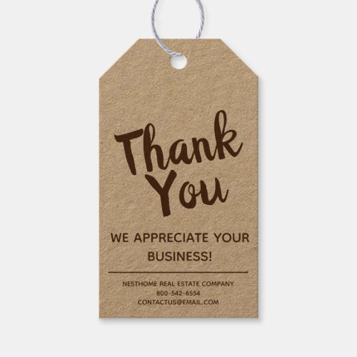 Thank You Business Client Gift Tags