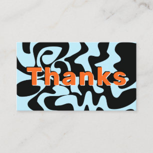 Thank You Business Discount Blue Bright Orange Card