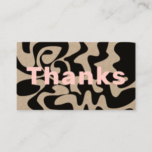 Thank You Business Discount Blush Groovy Kraft Card