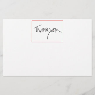 Thank you business flat note card