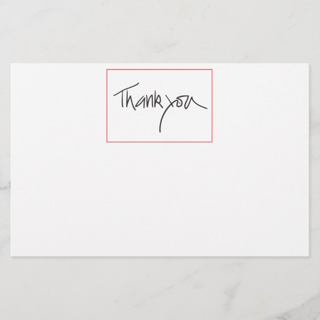 Thank you business flat note card (Front)