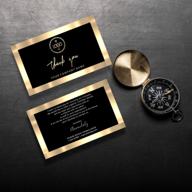 Thank You Business Insert Logo Gold Black (Thank You Business Insert Logo Gold Black)