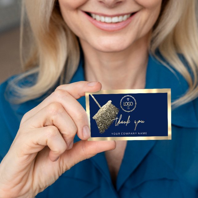 Thank You Business Insert Logo Gold Cleaning Navy (Creator Uploaded)