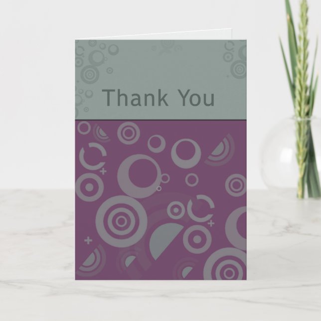 Thank You,  Business Letterpress Thank You Card (Front)