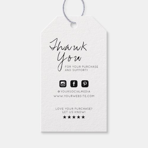 Thank You Business Logo Label Hang Tag