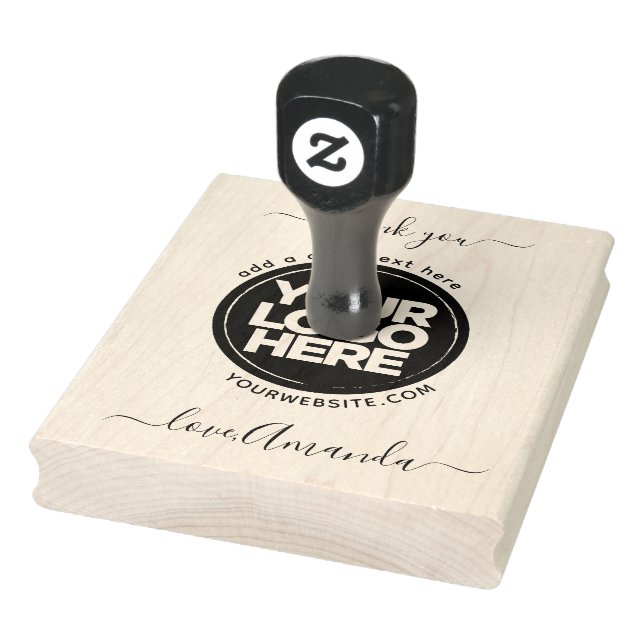 Thank You Business Logo Large Distressed InkPad & Rubber Stamp (Stamp)