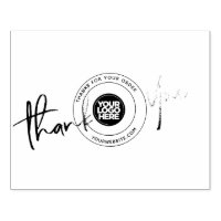 Promotional Professional Company Logo Thank You Rubber Stamp | Zazzle