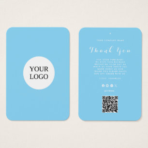 Thank You Business Logo QR Code Label Hang Tag