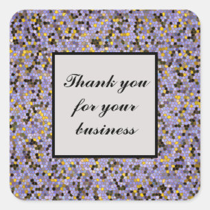 Thank You Business Mosaic Customer Appreciation Square Sticker