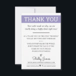 THANK YOU business order insert modern lavender<br><div class="desc">by kat massard >>> WWW.SIMPLYSWEETPAPERIE.COM<<< Send and extra special THANK YOU message with style and pizzazz for your customers. Add your logo and even had write a personal note on the back - great, professional customer service that will keep them coming back! TIPS 1. To resize / reposition images hit...</div>
