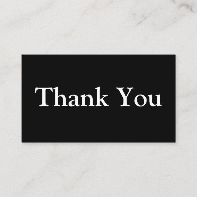 Thank You Business Percent Off Discount Customer Business Card (Front)