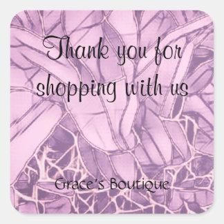 Thank You Business Square Sticker