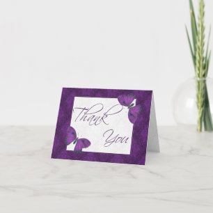Thank You Butterfly Brocade Purple Card