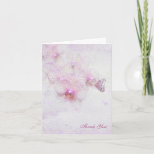 thank you-butterfly on orchid letterpress thank you card