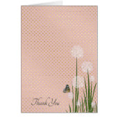 thank you-butterfly on puff flower (Front)