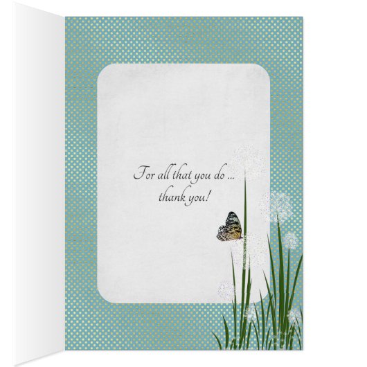 thank you-butterfly on puff flower (Inside (Right))