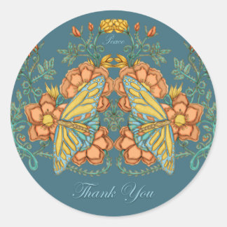 Thank you Butterfly Sticker