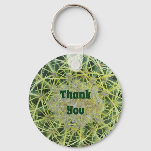 Thank You Cactus Needle Photo Desert Southwest Keychain