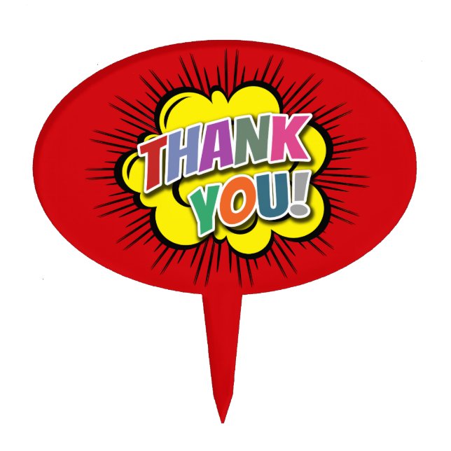 Thank You Cake Topper (Front)