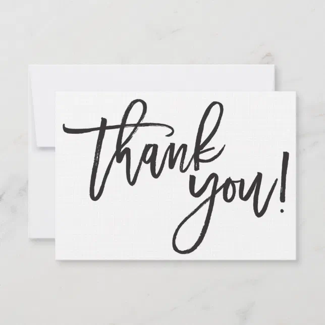 Thank You Calligraphy Card | Zazzle