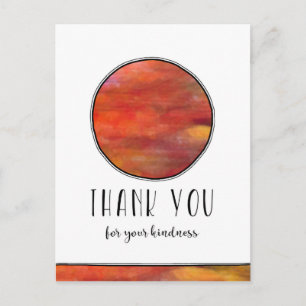 Thank you Calm and Colorful Artsy Circle Postcard