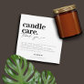 Thank You Candle Care Modern Business Card
