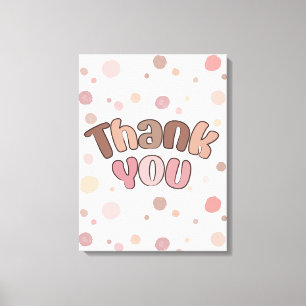 Thank you canvas print