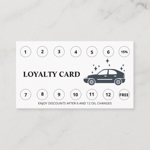  Thank You Car Wash Simple QR  Rewards LOGO Loyalty Card