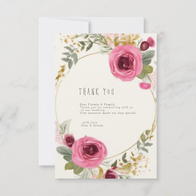 Thank you  card (Front)